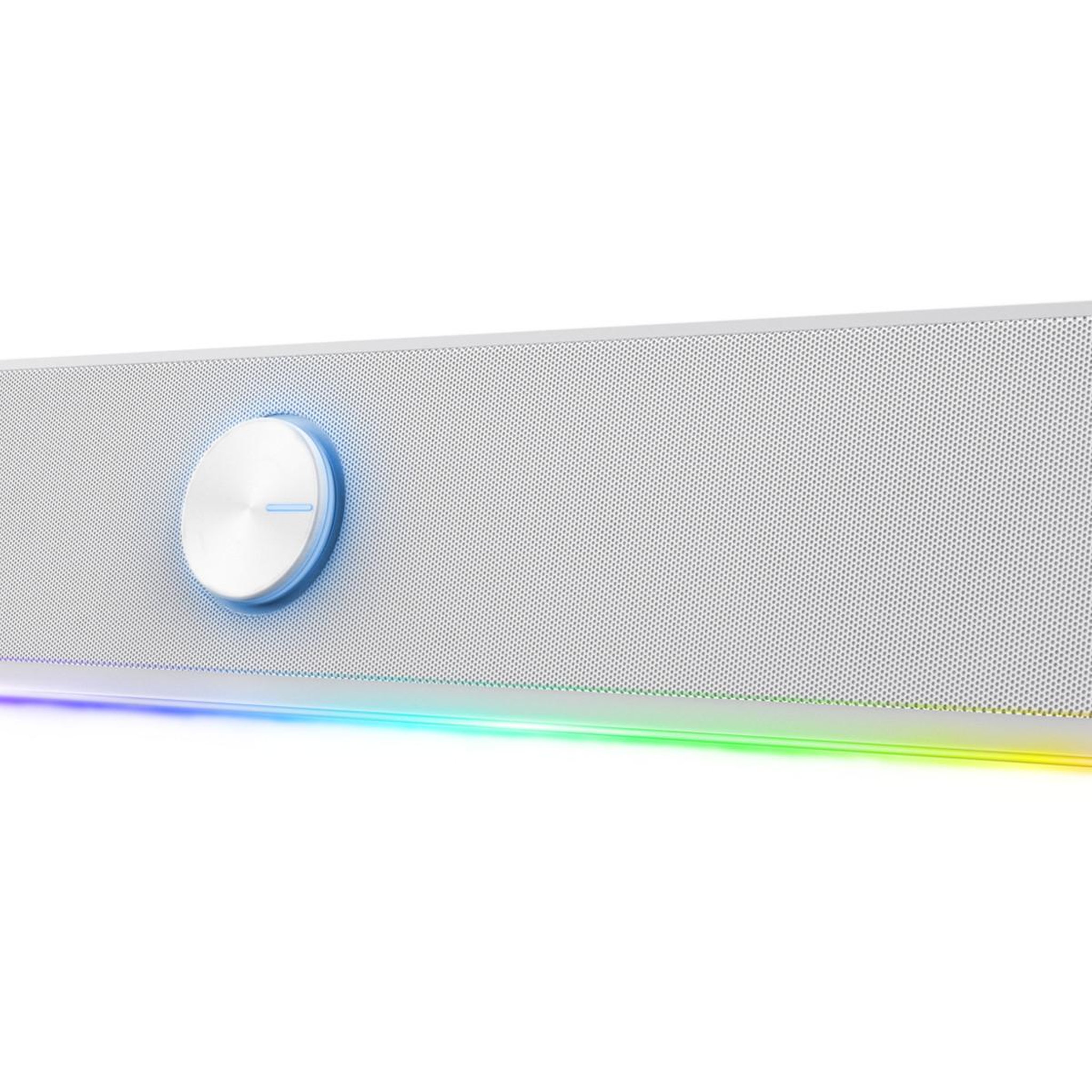 Voir la diapositive 2 : Trust Barre de son gaming RGB THORNE BLANCHE