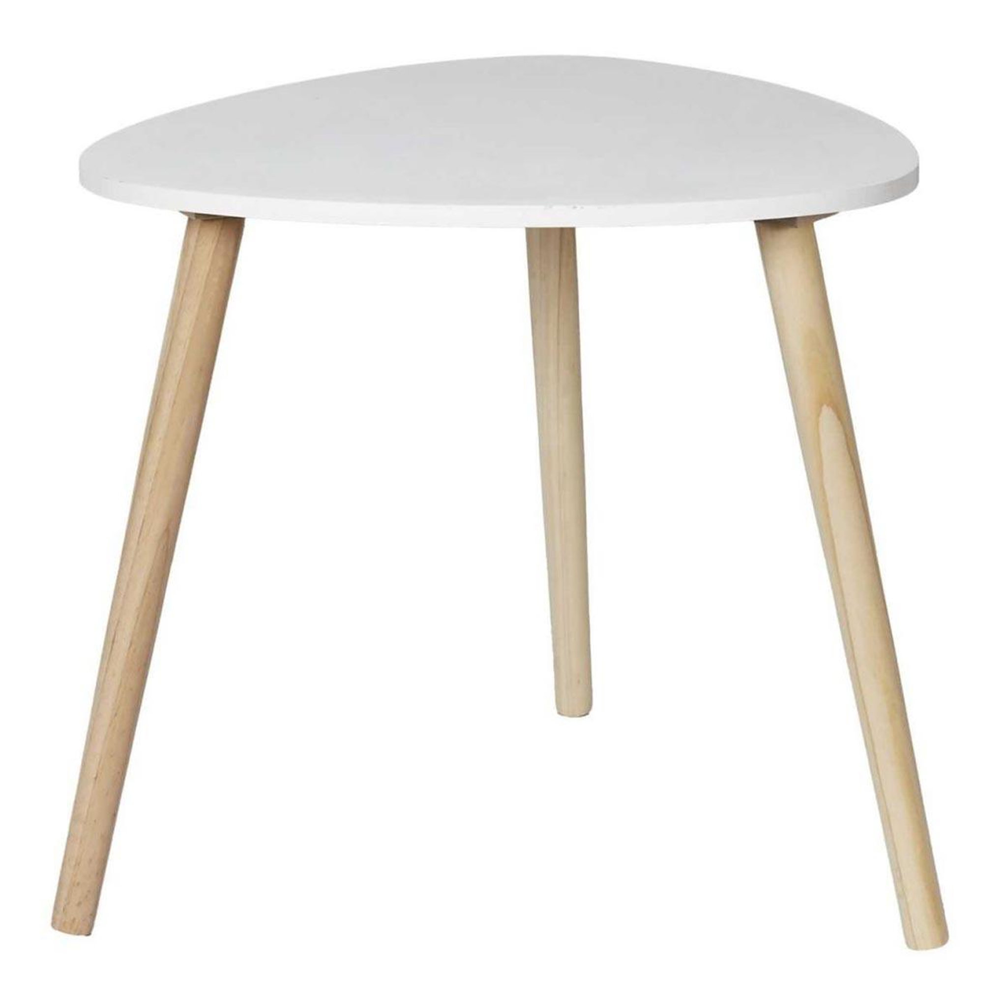 The Home Deco Factory Table d'appoint scandinave  shelly  48cm blanc & naturel