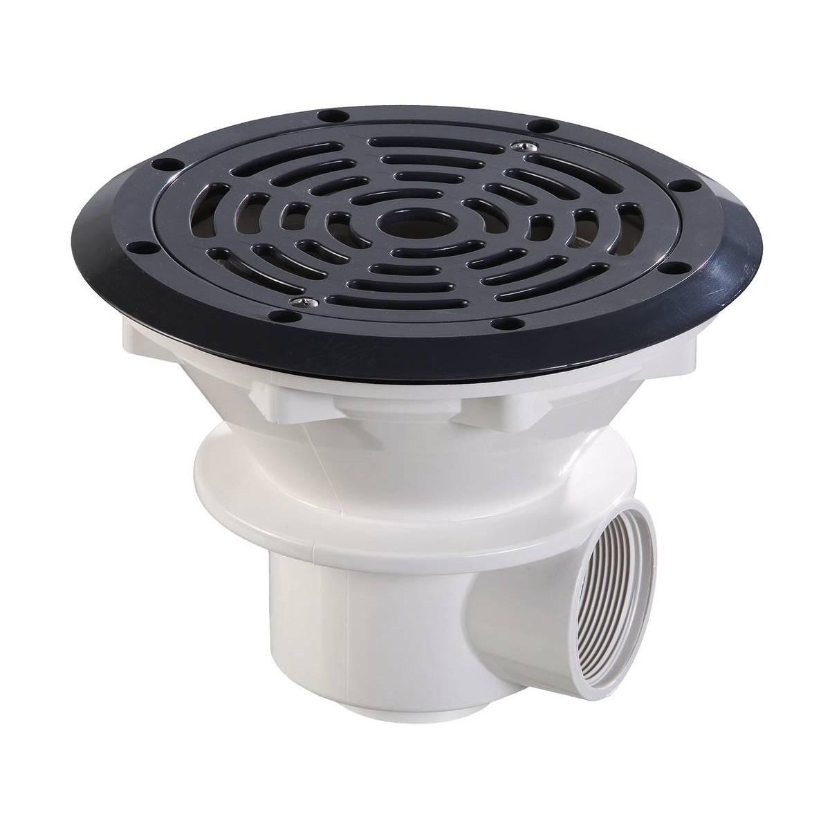 Habitat et Jardin Bonde de fond  Ø 210 mm avec grille ABS  Parker  - Gris anthracite