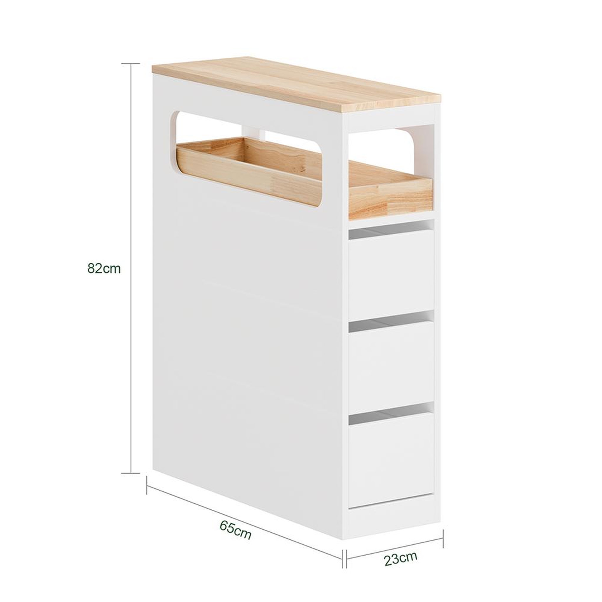 Voir la diapositive 3 : SOBUY SoBuy - Meuble bas de salle de bain à 4 tiroirs - Nordique - BZR54-II
