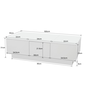 Voir la diapositive 4 : MERAX Table Basse Brillante Avec 2 Tiroirs Et 2 Rangements Push-pull Blanc