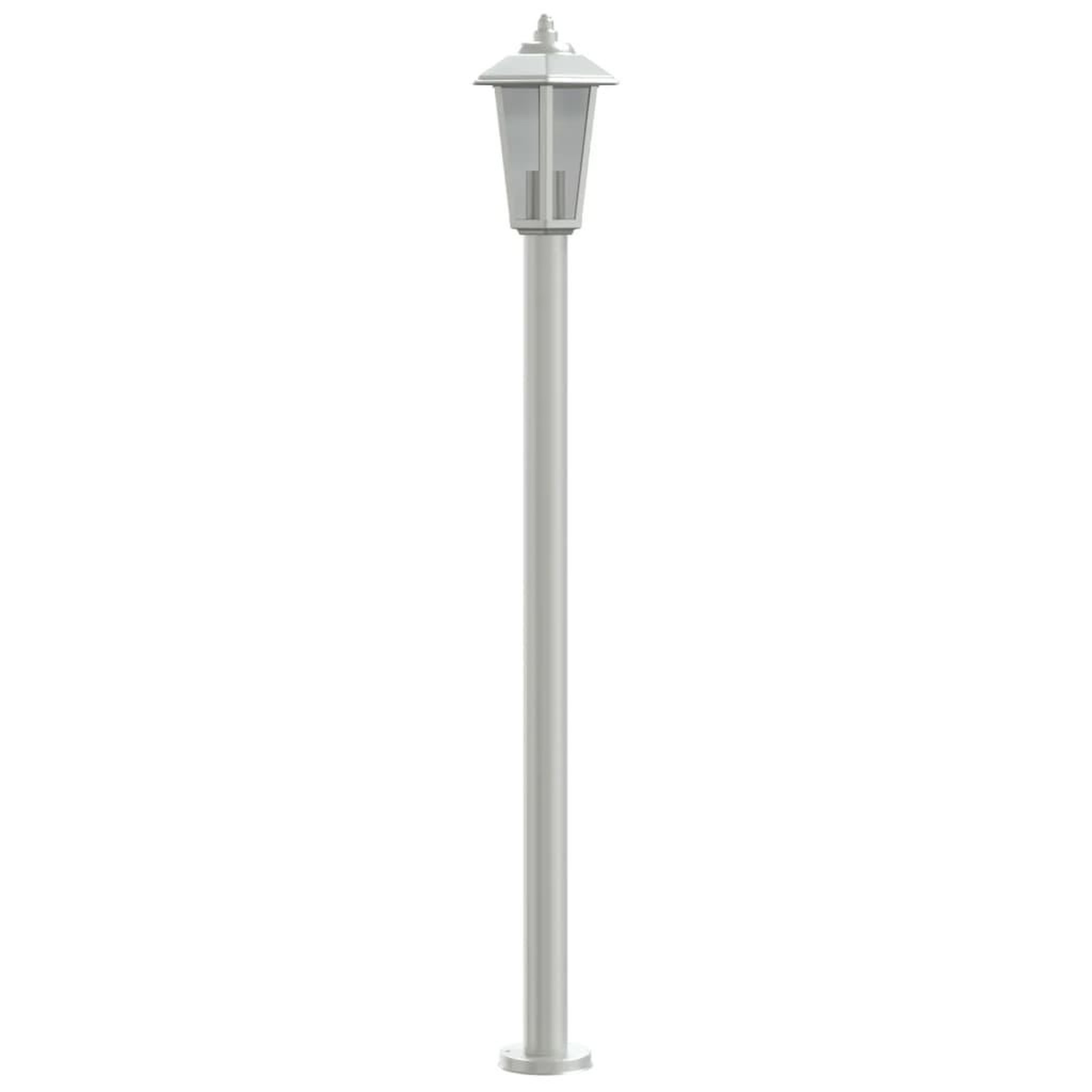 Voir la diapositive 5 : VIDAXL Lampadaire d'exterieur argente 120 cm acier inoxydable
