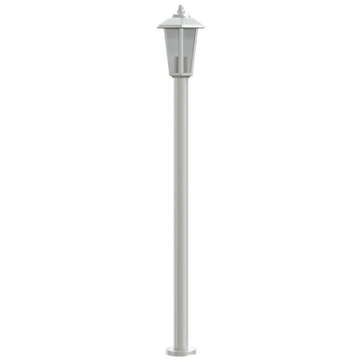 VIDAXL Lampadaire d'exterieur argente 120 cm acier inoxydable
