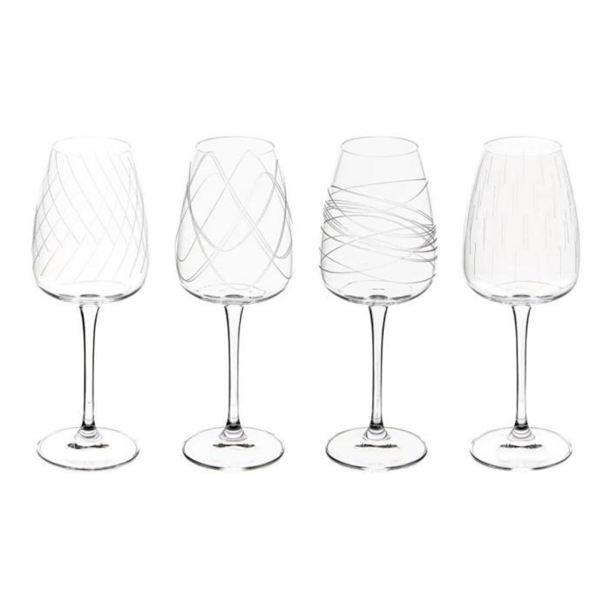 SECRET DE GOURMET Lot de 4 Verres à Vin  Talia  44cl Transparent