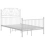 Voir la diapositive 2 : VIDAXL Cadre de lit sans matelas blanc metal 120x200 cm