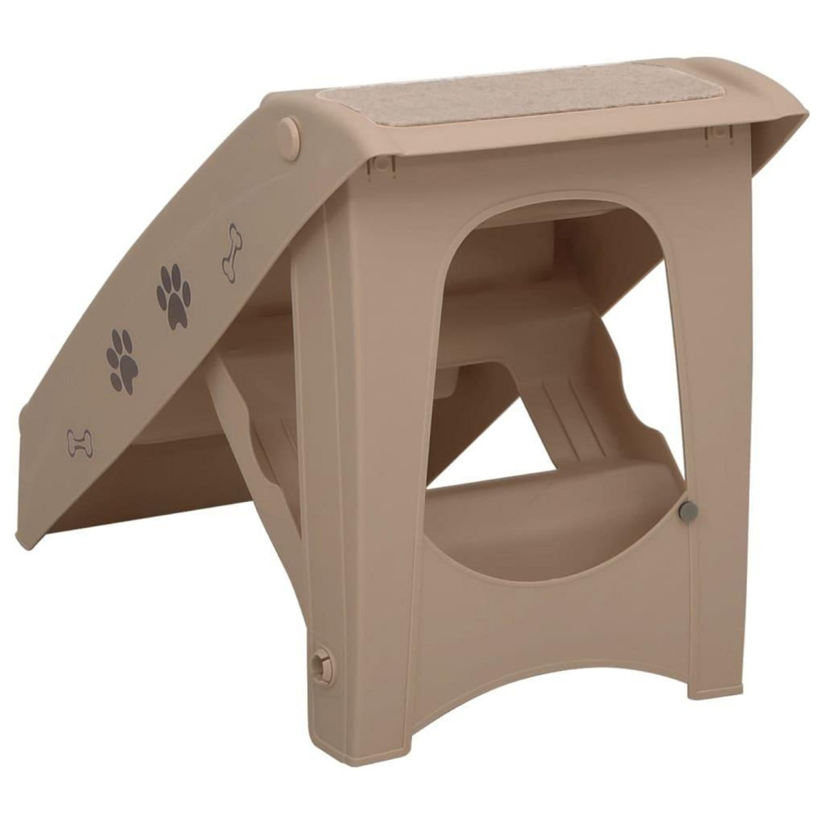 VIDAXL Escaliers pliables pour chiens Marron 62x40x49,5 cm