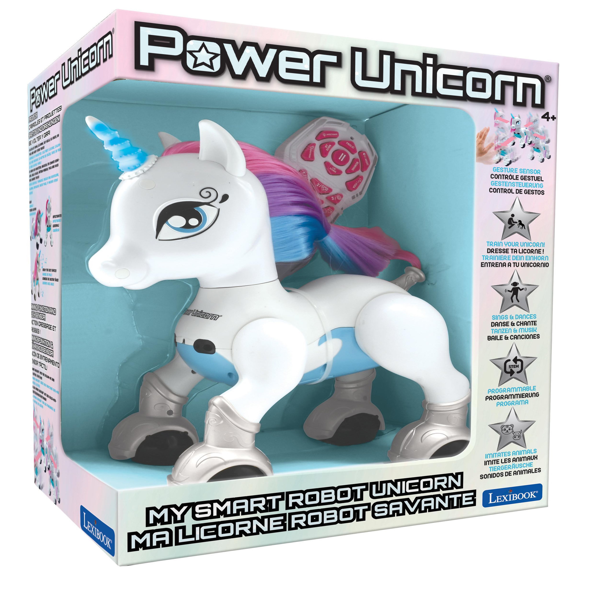 Voir la diapositive 5 : Lexibook Power Unicorn Ma licorne robot savante programmable