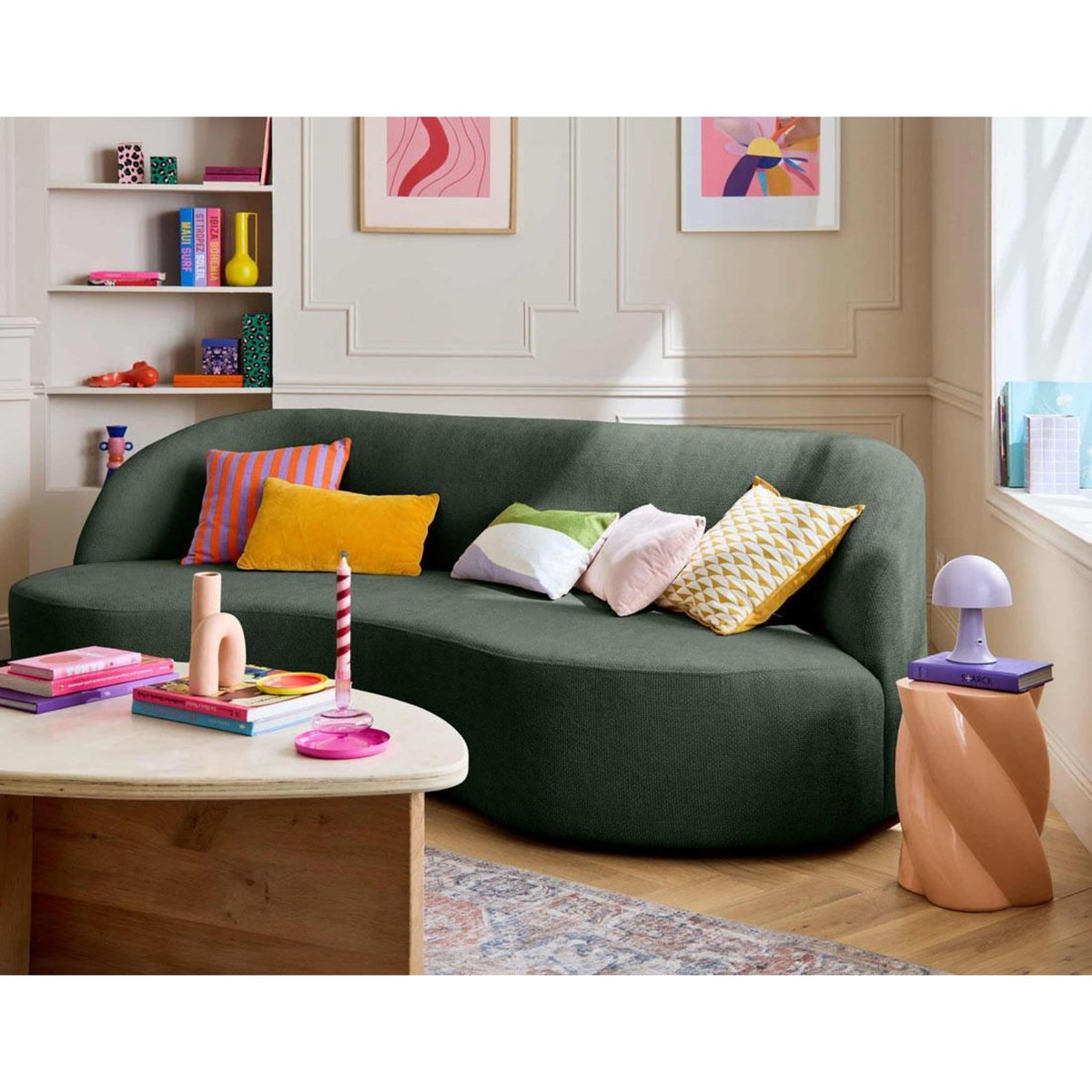 LISA DESIGN Polaris - canapé 3 places - en velours texturé