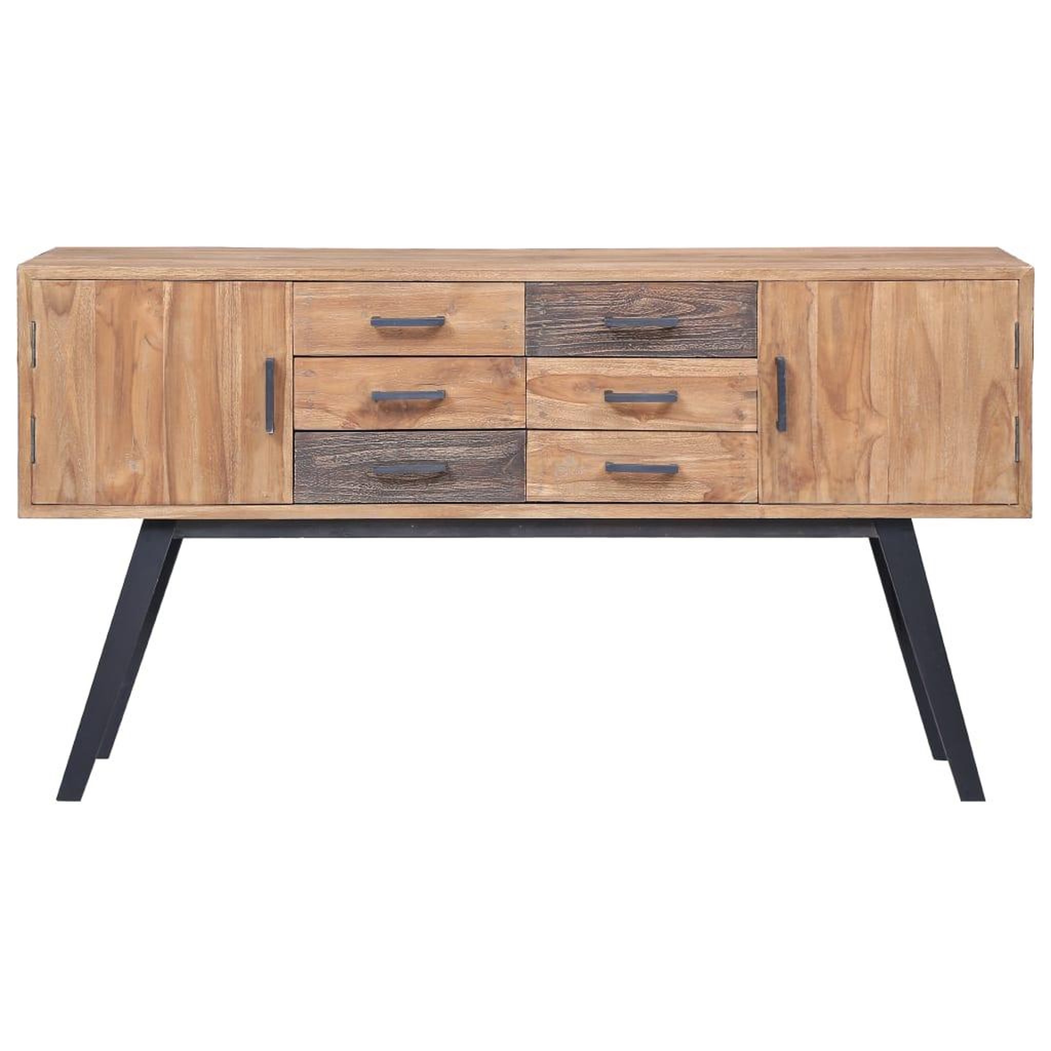 Voir la diapositive 2 : VIDAXL Armoire laterale 110x30x75 cm Teck solide