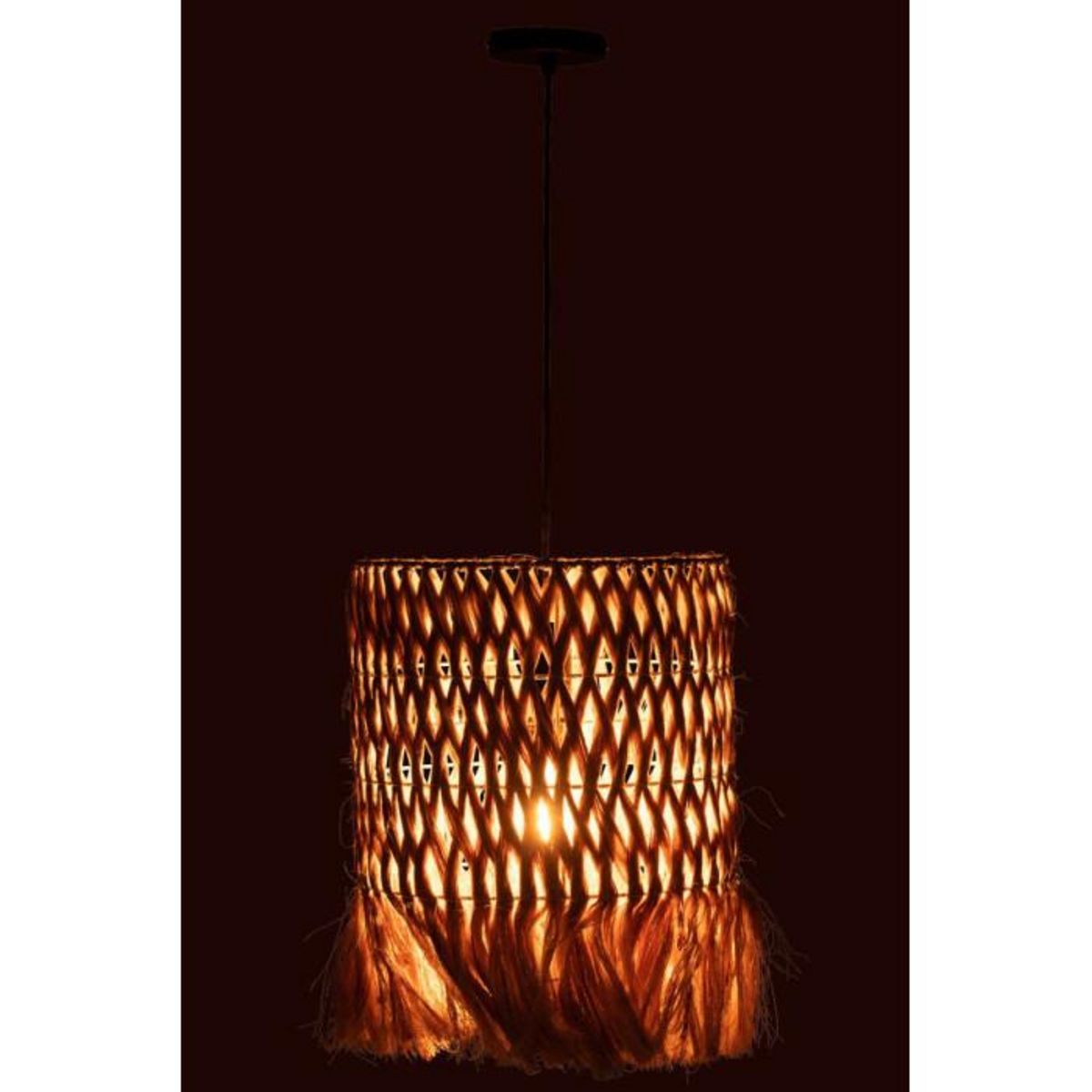 Paris Prix Lampe Suspension  Feuille de Bananier  40cm Naturel