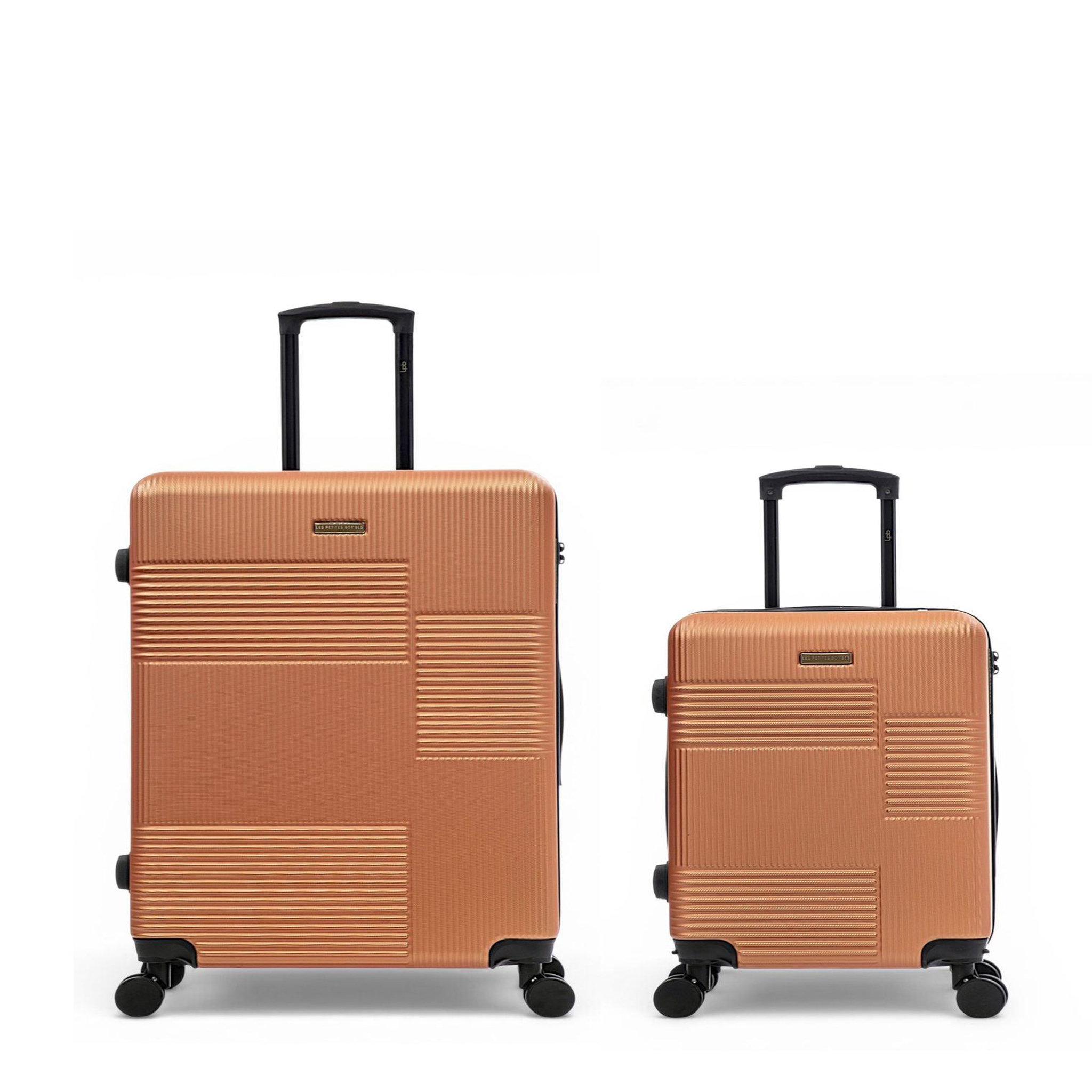 LES P'TITES BOMBES LPB Lot de 2 Valises Rigides Grand Format et Cabine LIVIA