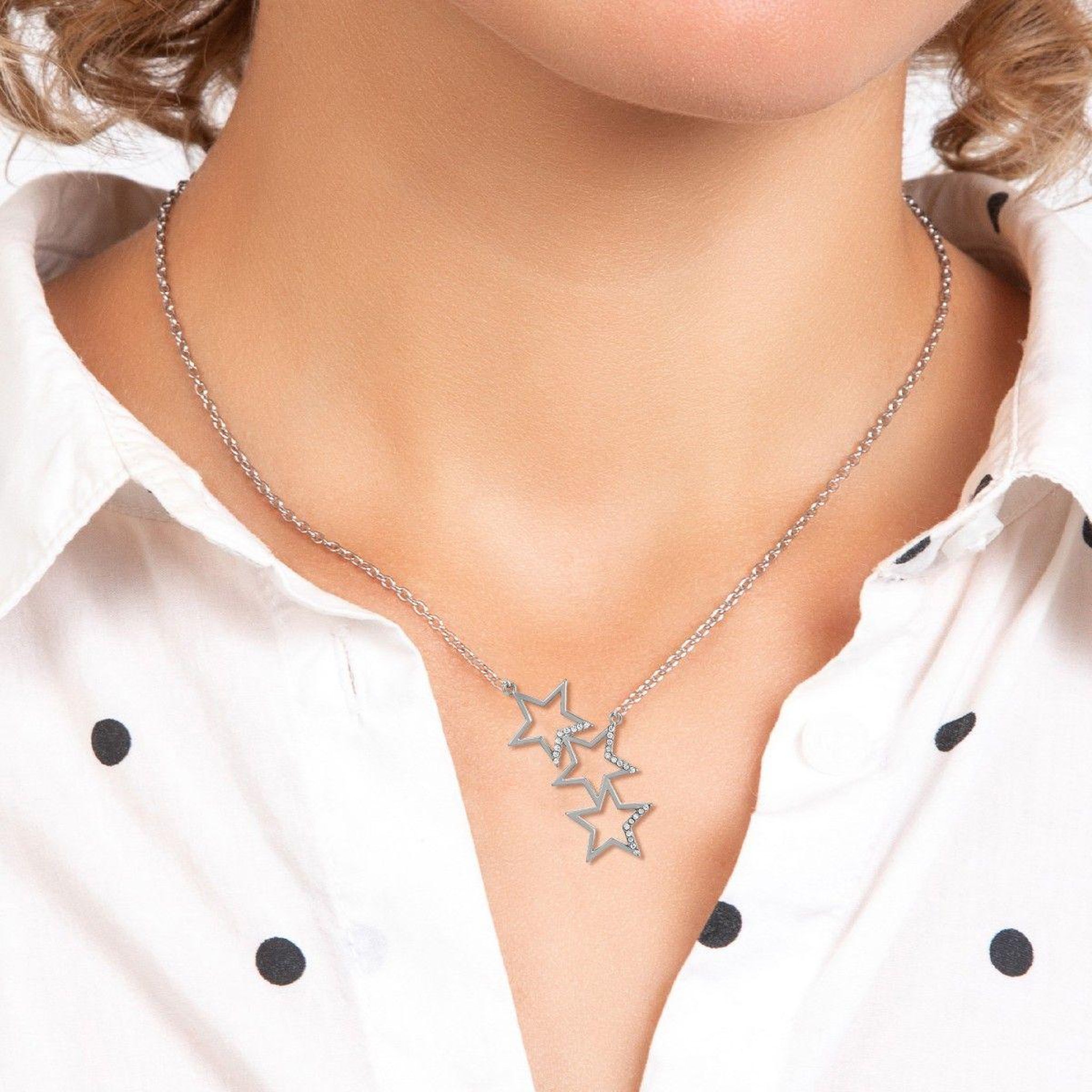 Voir la diapositive 2 : SC CRYSTAL Collier étoiles par SC Crystal orné de Zirconium
