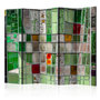 Voir la diapositive 1 : Paris Prix Paravent 5 Volets  Emerald Stained Glass  172x225cm