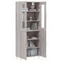 Voir la diapositive 3 : VIDAXL Buffet haut Sonoma gris 69,5x34x180 cm Bois d'ingenierie
