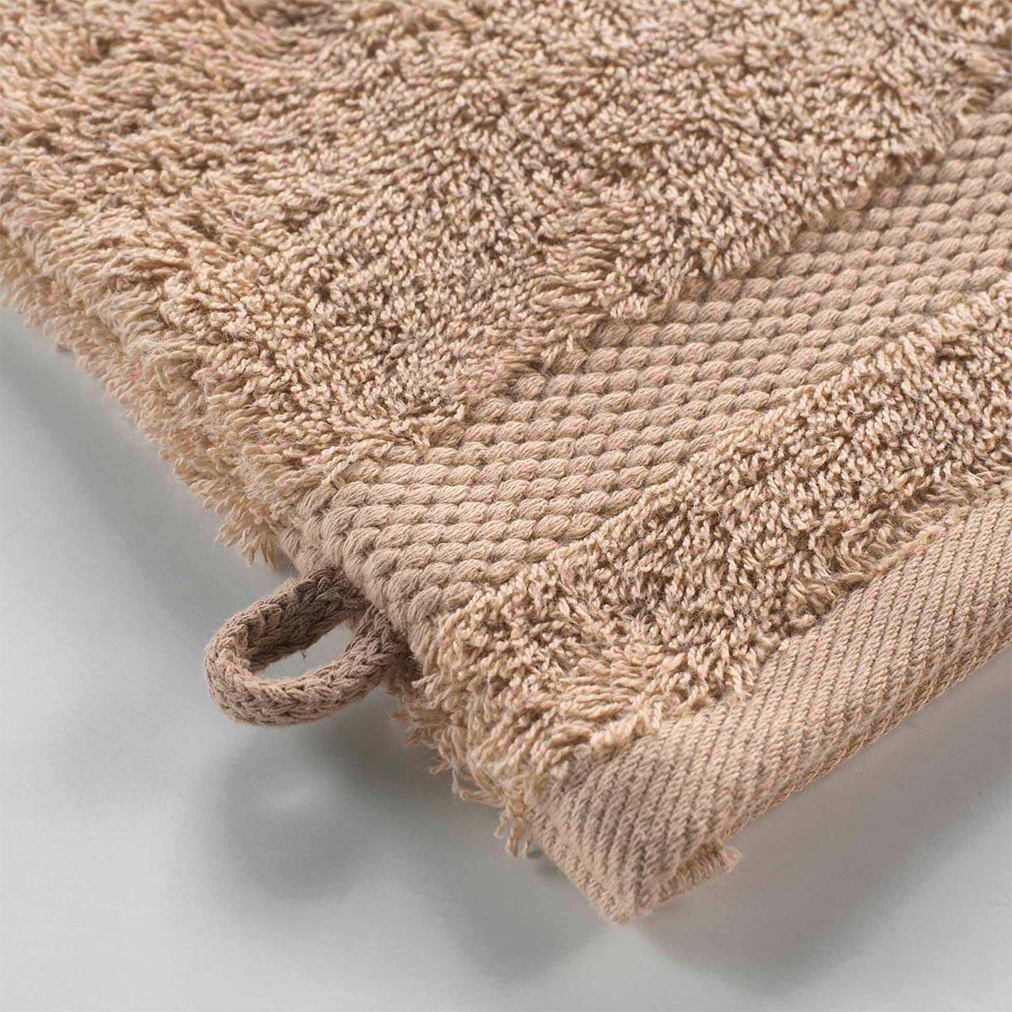 Voir la diapositive 2 : Douceur d'Intérieur Lot de 2 gants de toilette  elegance  15x21cm noisette