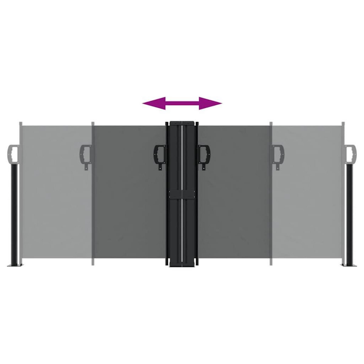 VIDAXL Auvent lateral retractable anthracite 100x1000 cm