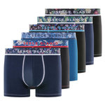 SERGE BLANCO Lot de 6 boxers homme ceinture sublimation Serge Blanco. Coloris disponibles : Noir