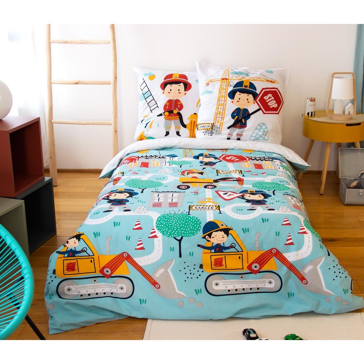 Home collection Parure de couette 2pcs 140x200cm better coton bci adouci fuego