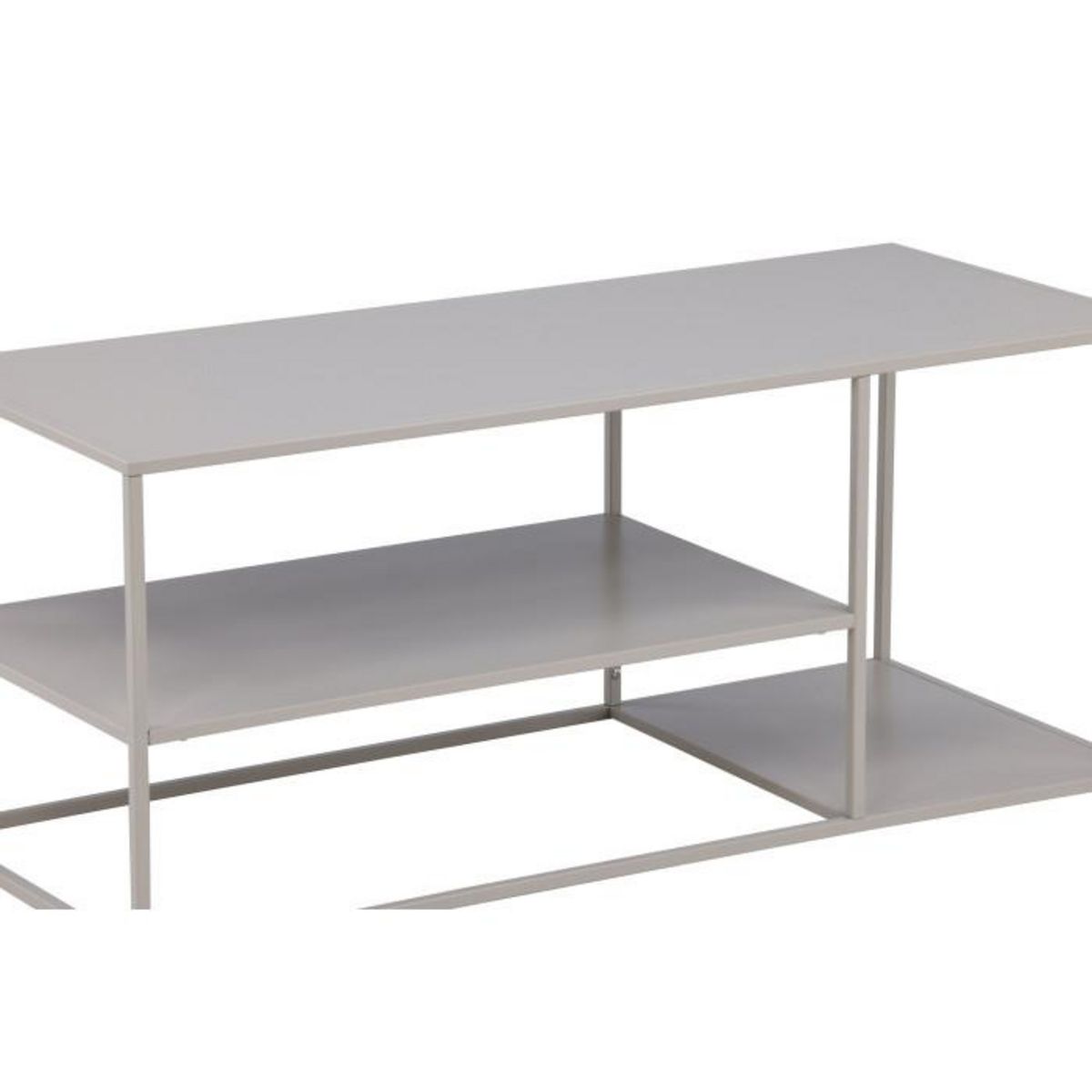 Paris Prix Table Basse Avec Étagères  Staal  120cm Beige