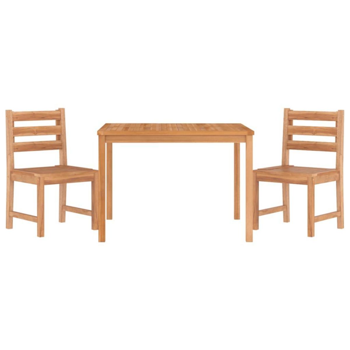 VIDAXL Ensemble a manger de jardin 3 pcs Bois de teck massif