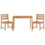 Voir la diapositive 3 : VIDAXL Ensemble a manger de jardin 3 pcs Bois de teck massif