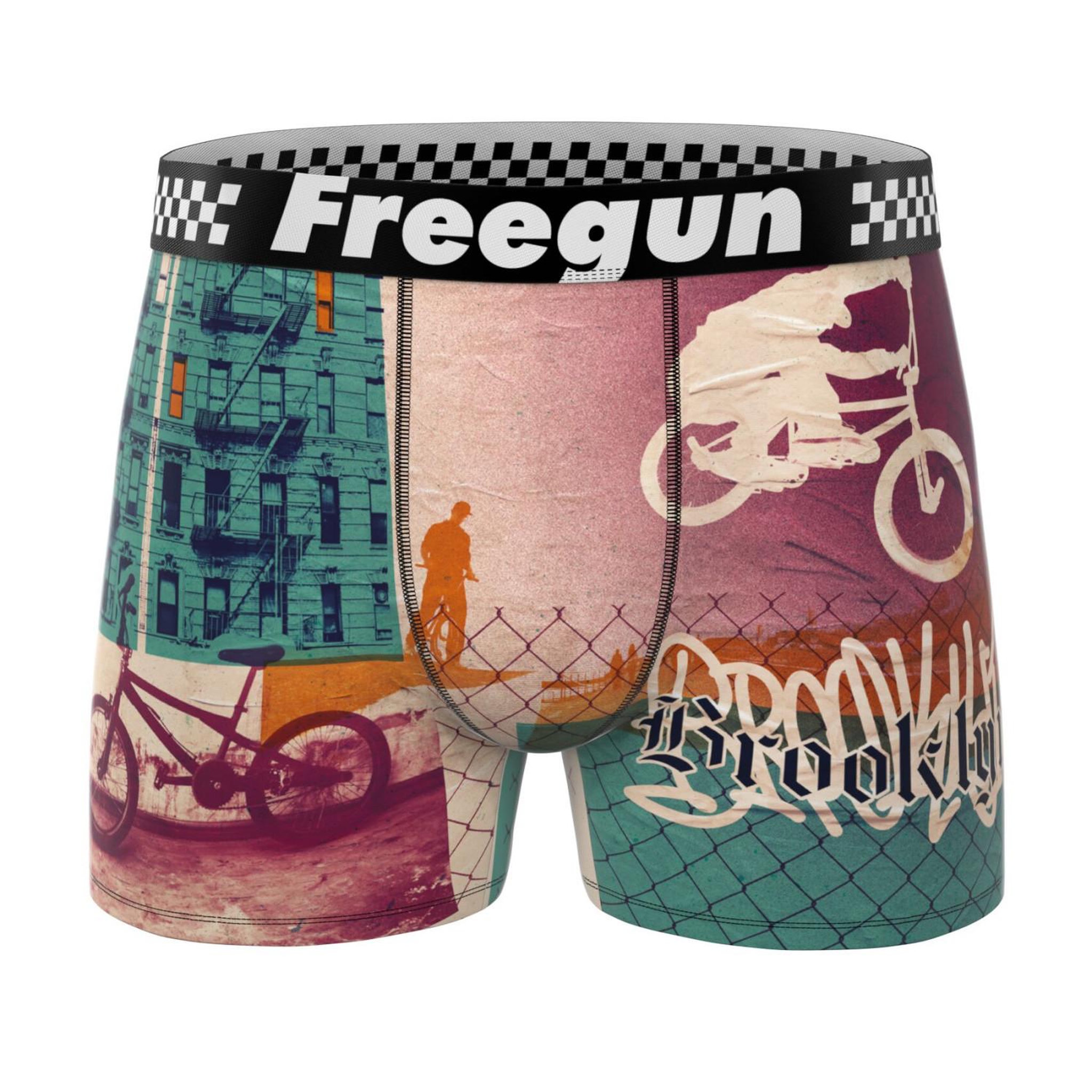 Voir la diapositive 4 : FREEGUN Lot de 4 boxers enfant summer sport