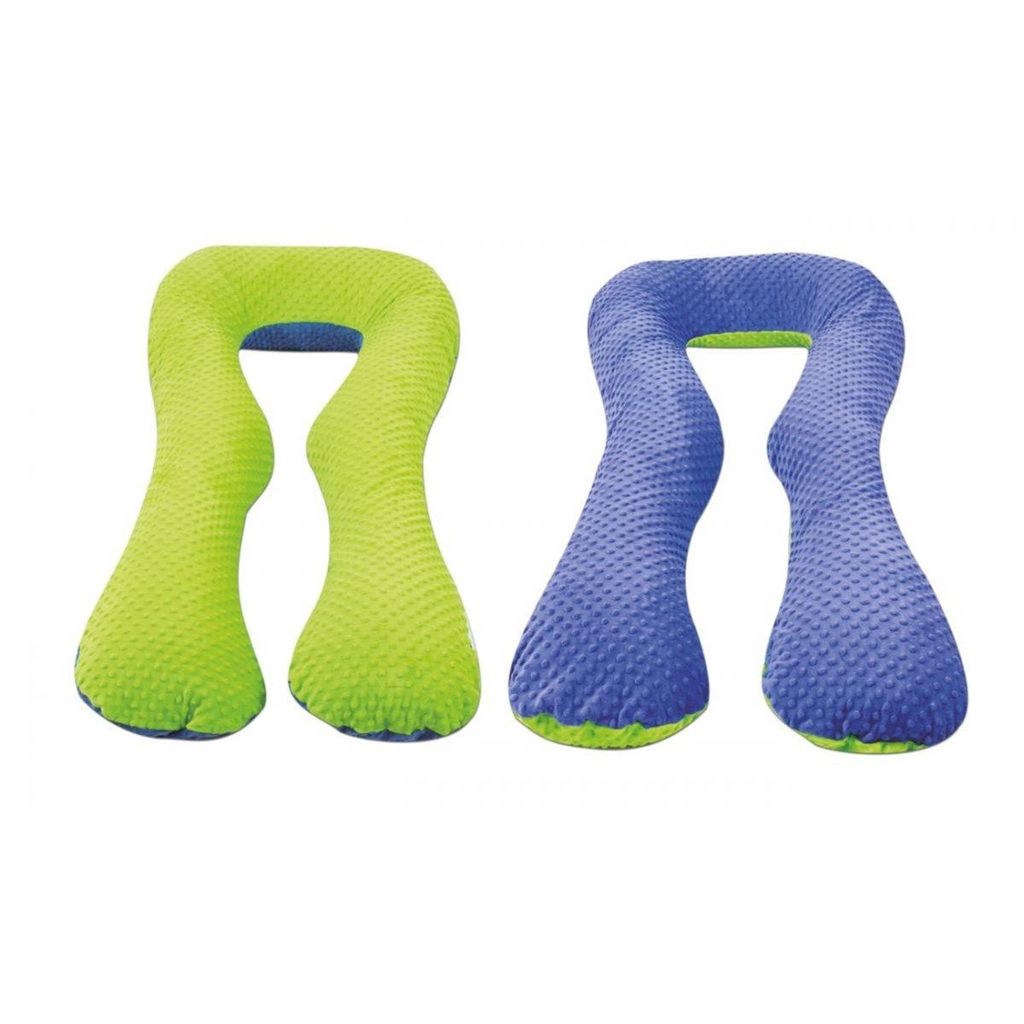 VELINDA Coussin Grossesse/Allaitement forme en U bleu – vert