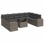 Voir la diapositive 2 : VIDAXL Salon de jardin avec coussins 10 pcs gris resine tressee