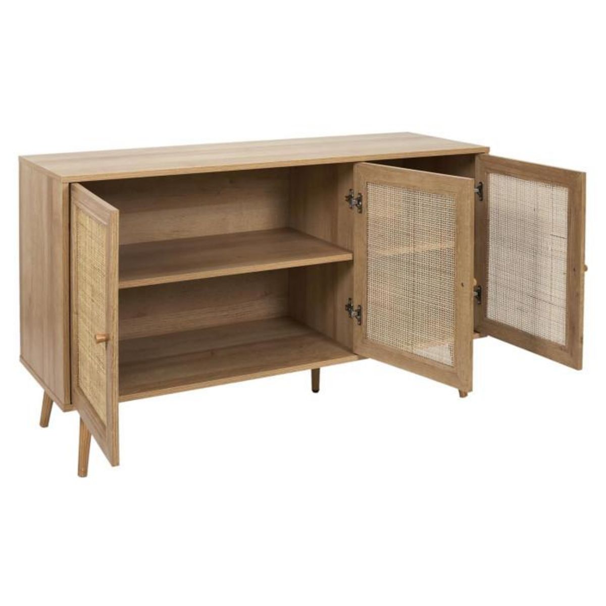 Paris Prix Buffet 3 Portes en Bois  Bali  115cm Naturel