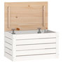 Voir la diapositive 2 : VIDAXL Boîte de rangement Blanc 59,5x36,5x33 cm Bois massif de pin