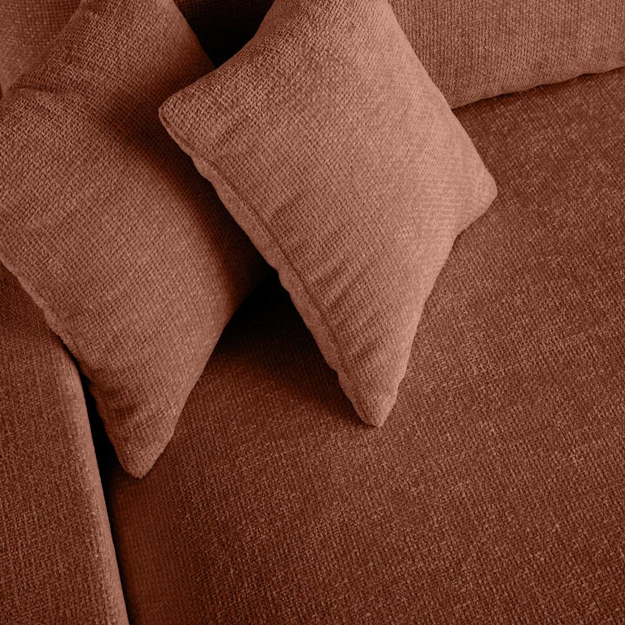 Voir la diapositive 6 : BEST MOBILIER Pivoine - canapé panoramique en u - 7 places - convertible avec coffre - en velours texturé