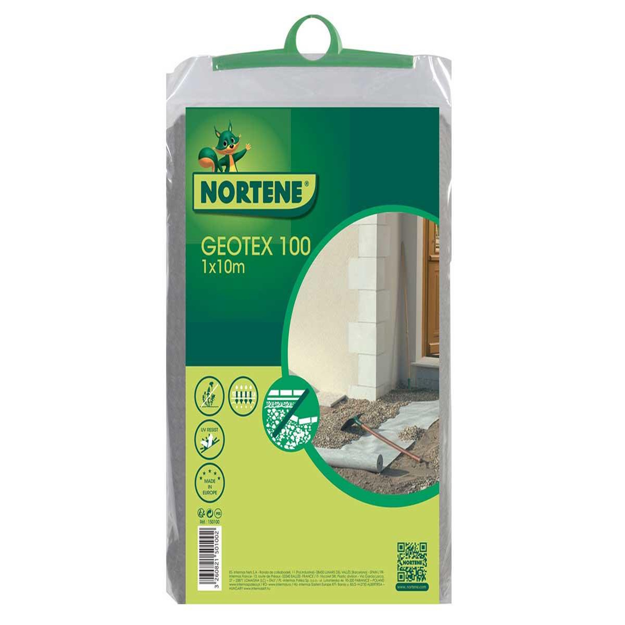 Nortene Feutre pour allées et terrasses GEOTEX 1 x 10 m Nortene