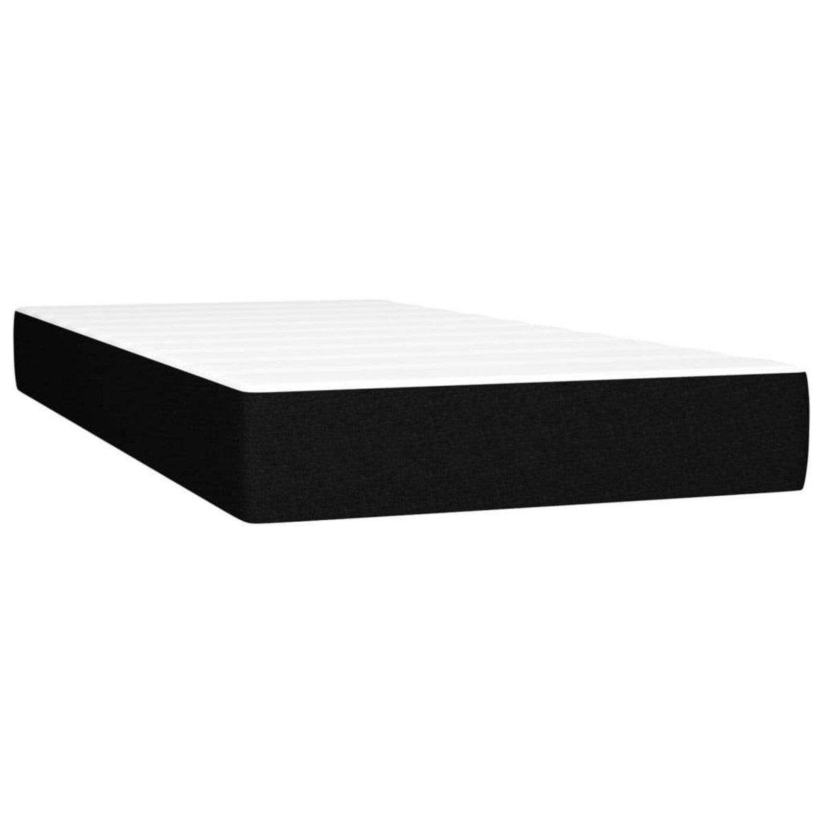 VIDAXL Matelas de lit a ressorts ensaches Noir 90x200x20 cm Tissu