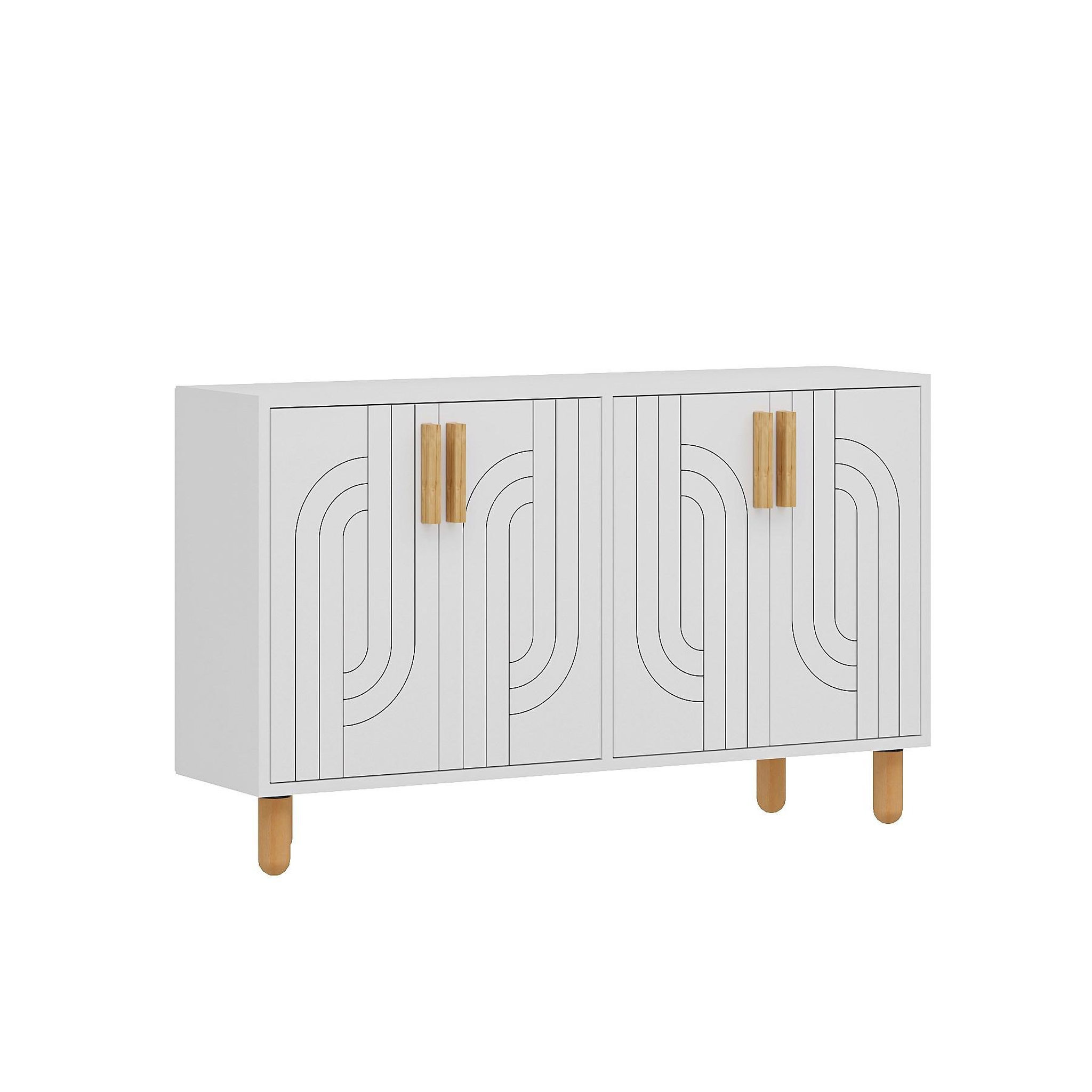 Habitat et Jardin Buffet en bois  rodney  - 120 x 29 x 73 cm - blanc