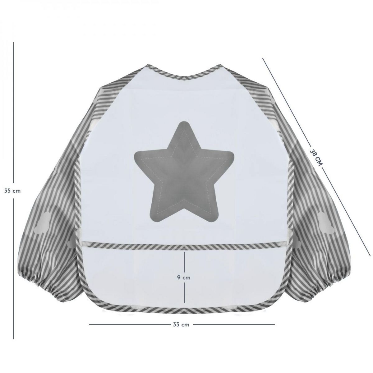 Monsieur Bébé Lot de 12 bavoirs pour bébé imperméables - Manches longues