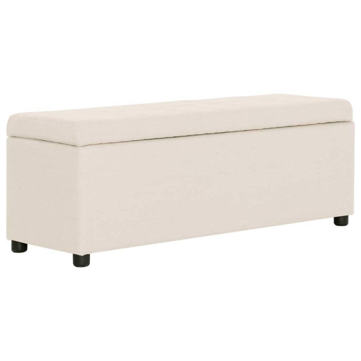 VIDAXL Banc avec compartiment de rangement 116 cm Creme Polyester