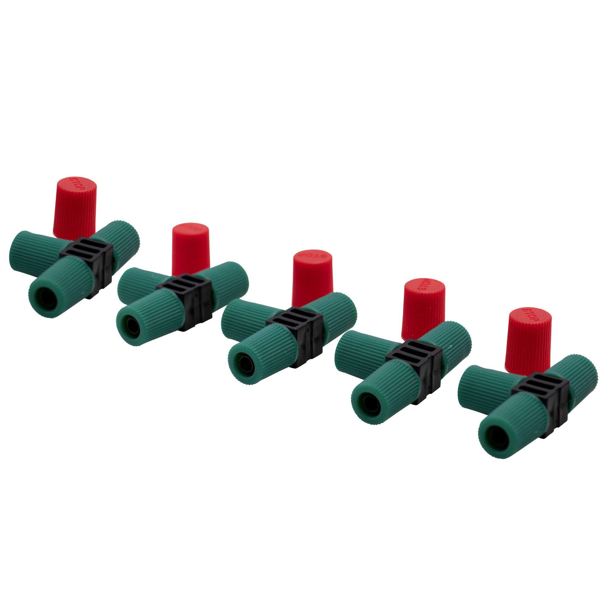 Voir la diapositive 5 : Jardibric Raccord 5 tés ø6mm avec 5 bouchons Extra