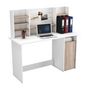 Voir la diapositive 3 : Bureau droit 1 caisson + surmeuble L134,8 cm FLEUR