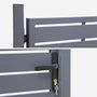 Voir la diapositive 5 : SWEEEK Portillon de jardin 100 x 146 cm en aluminium anthracite avec serrure et poignée. anthracite. traitement anti rouille.