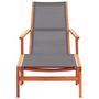 Voir la diapositive 2 : VIDAXL Chaise de jardin et repose-pied Gris Eucalyptus et textilene