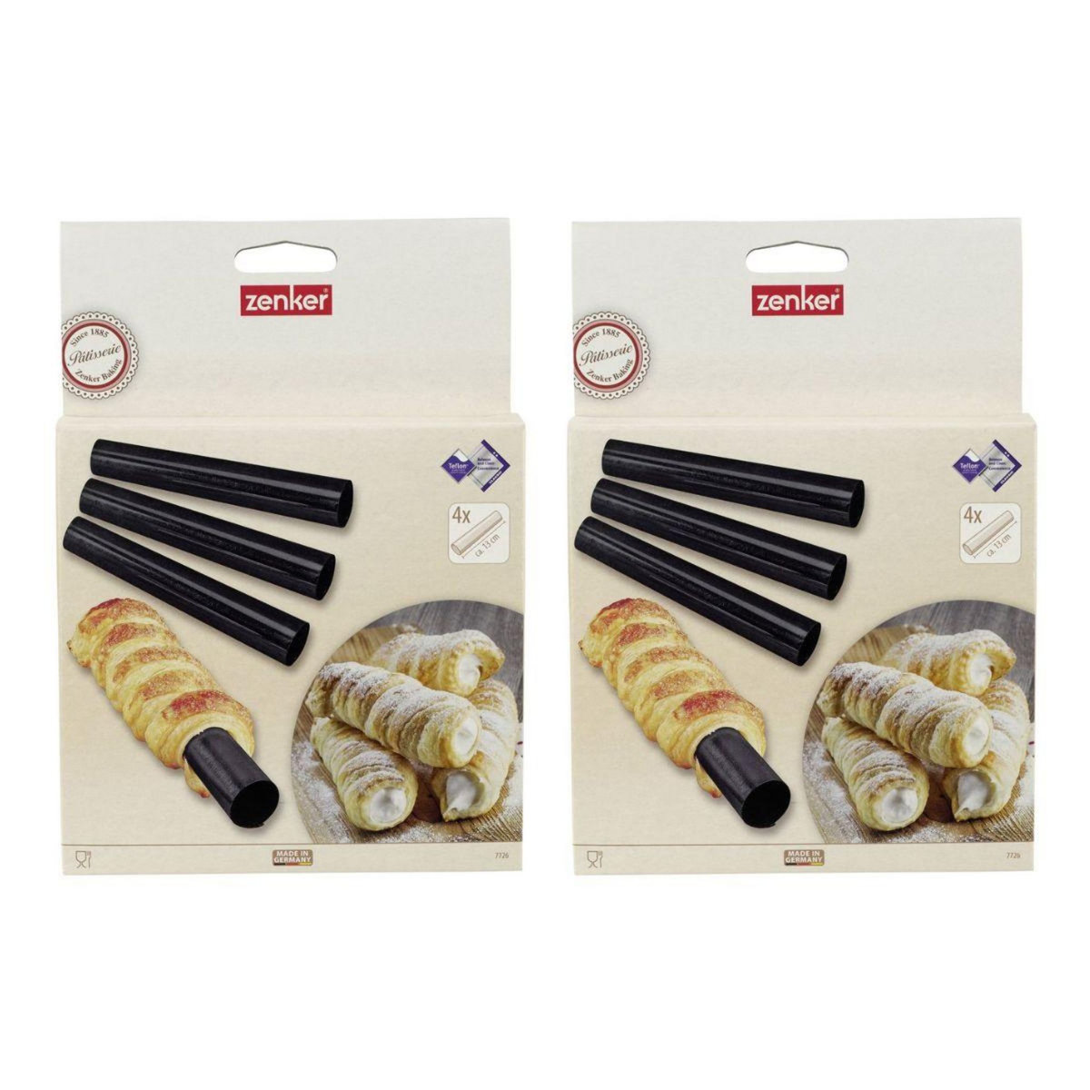 ZENKER Lot de 8 moules à gâteau en tube Zenker Smart Pastry