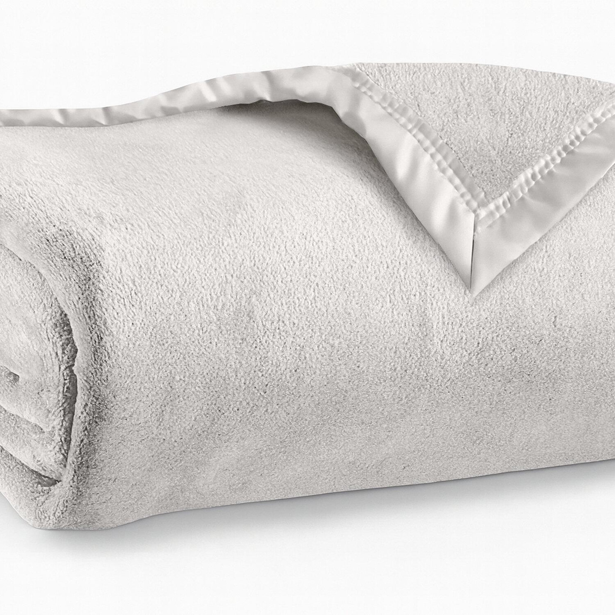 Les Ateliers du Linge Couverture 100%polyester 250gsm mamie 2 pers. Coloris disponibles : Blanc, Marron