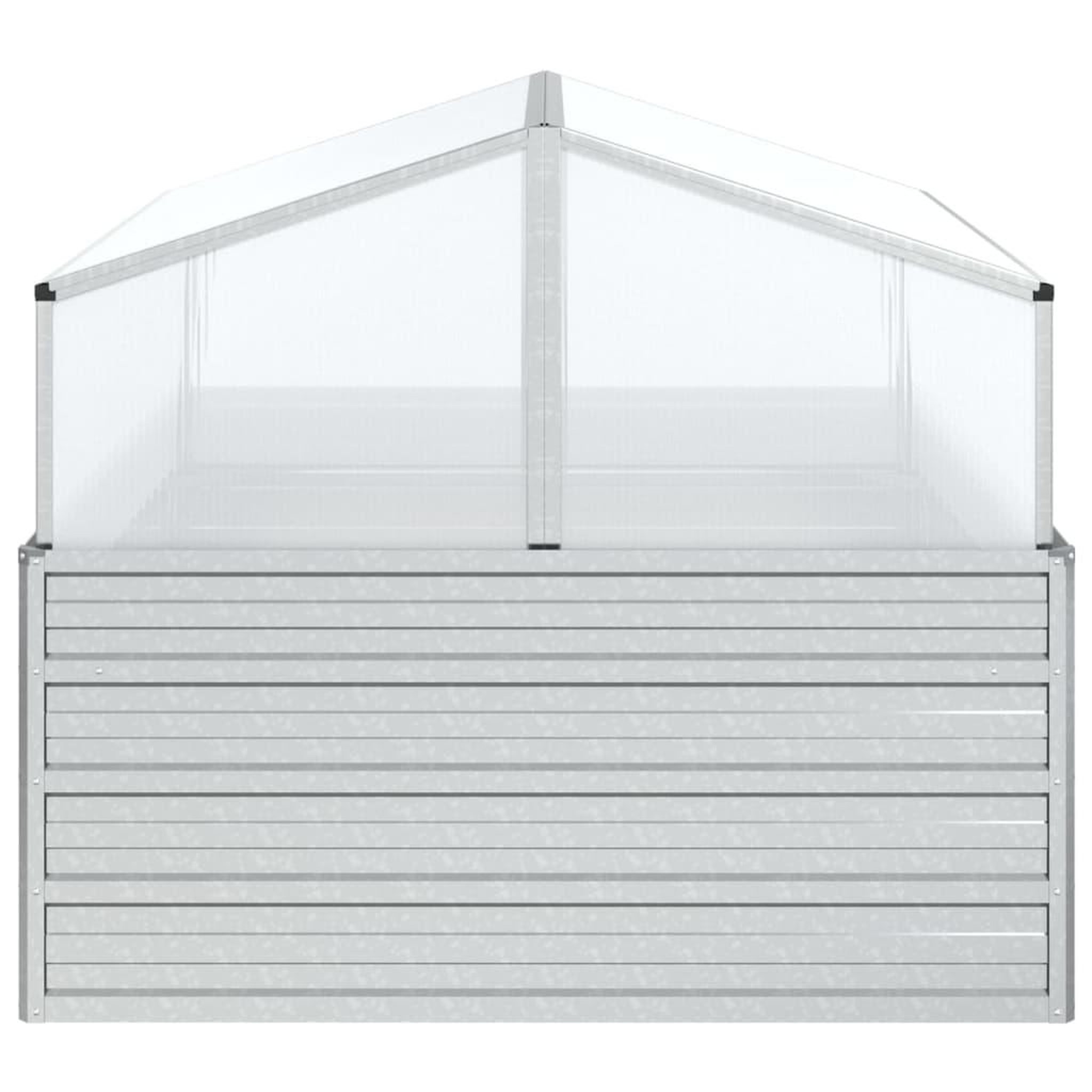Voir la diapositive 5 : VIDAXL Lit sureleve de jardin avec serre 100x100x85 cm Argente