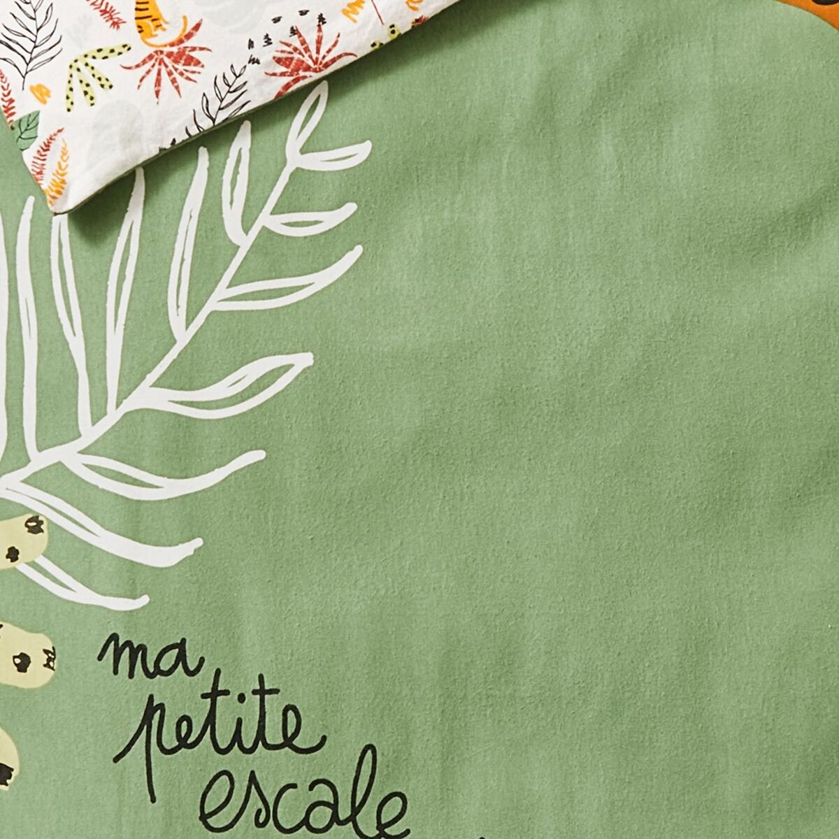 Petit Béguin Housse de couette enfant + taie d'oreiller en flanelle Dumbea