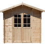 Voir la diapositive 1 : Habitat et Jardin Abri de jardin bois 9.4 m²  Lys  - 320 x 298 x 225 cm - 28 mm