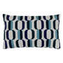 Voir la diapositive 1 : ATMOSPHERA Coussin Déco Brodé  Hary  30x50cm Bleu