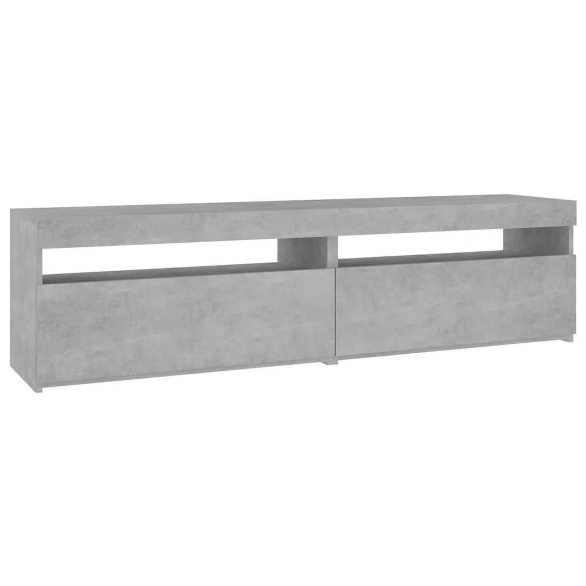 Voir la diapositive 2 : VIDAXL Meubles TV 2 pcs avec lumieres LED Gris beton 75x35x40 cm
