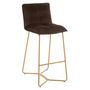 Voir la diapositive 1 : Paris Prix Chaise de Bar Design  Pierre  85cm Marron Foncé