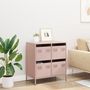 Voir la diapositive 3 : VIDAXL Buffet rose 68x39x73,5 cm acier lamine a froid
