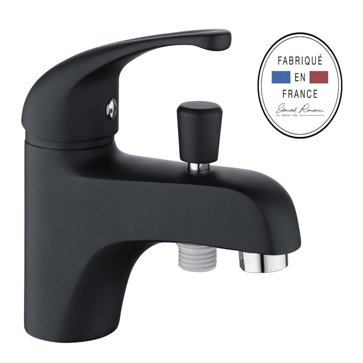 CENTRALE BRICO Mitigeur monotrou de baignoire noir, EDOUARD ROUSSEAU Fira